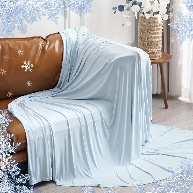 Ice-Silk Cooling Summer Blanket - Temperature-Reducing Home Bedding