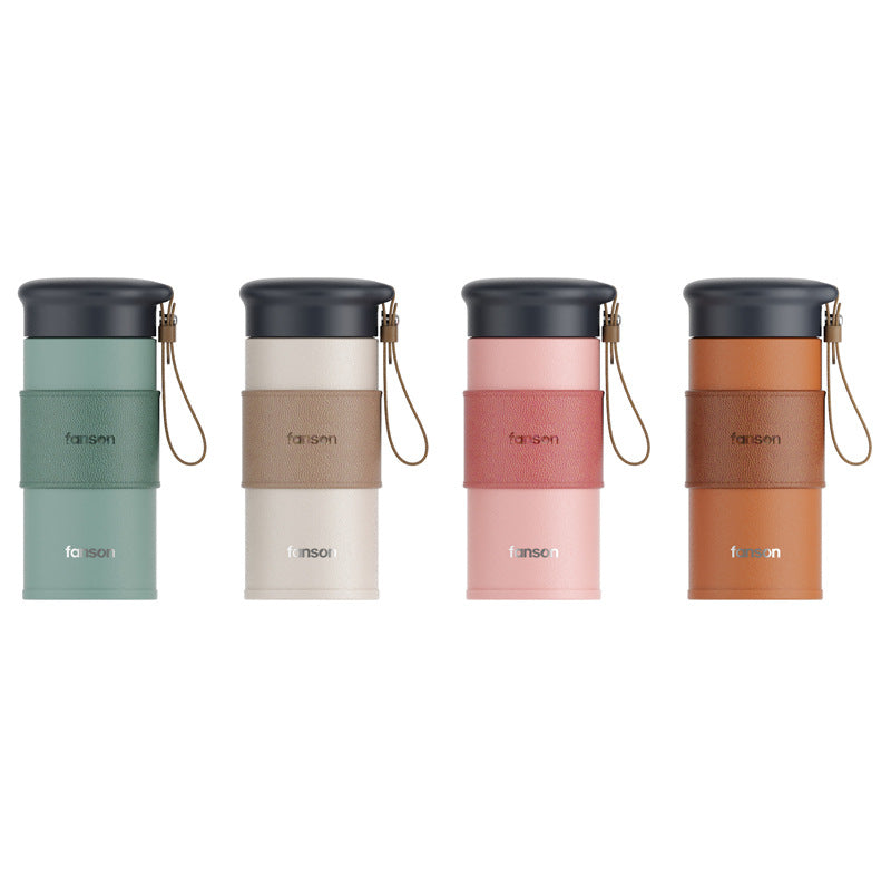 Insulated Stainless Steel Cup with Rope Handle - Multiple Colors, 330ml