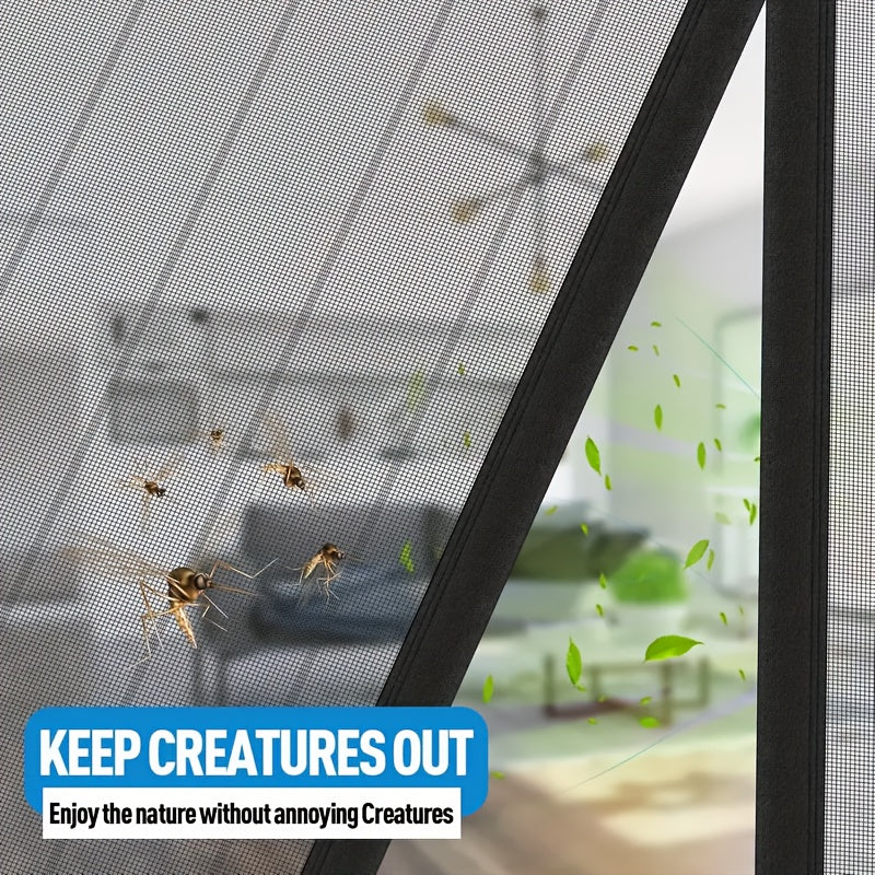 Magnetic Mosquito Door Curtain with Storage Strap, Breathable Screen for Home & Outdoor Use