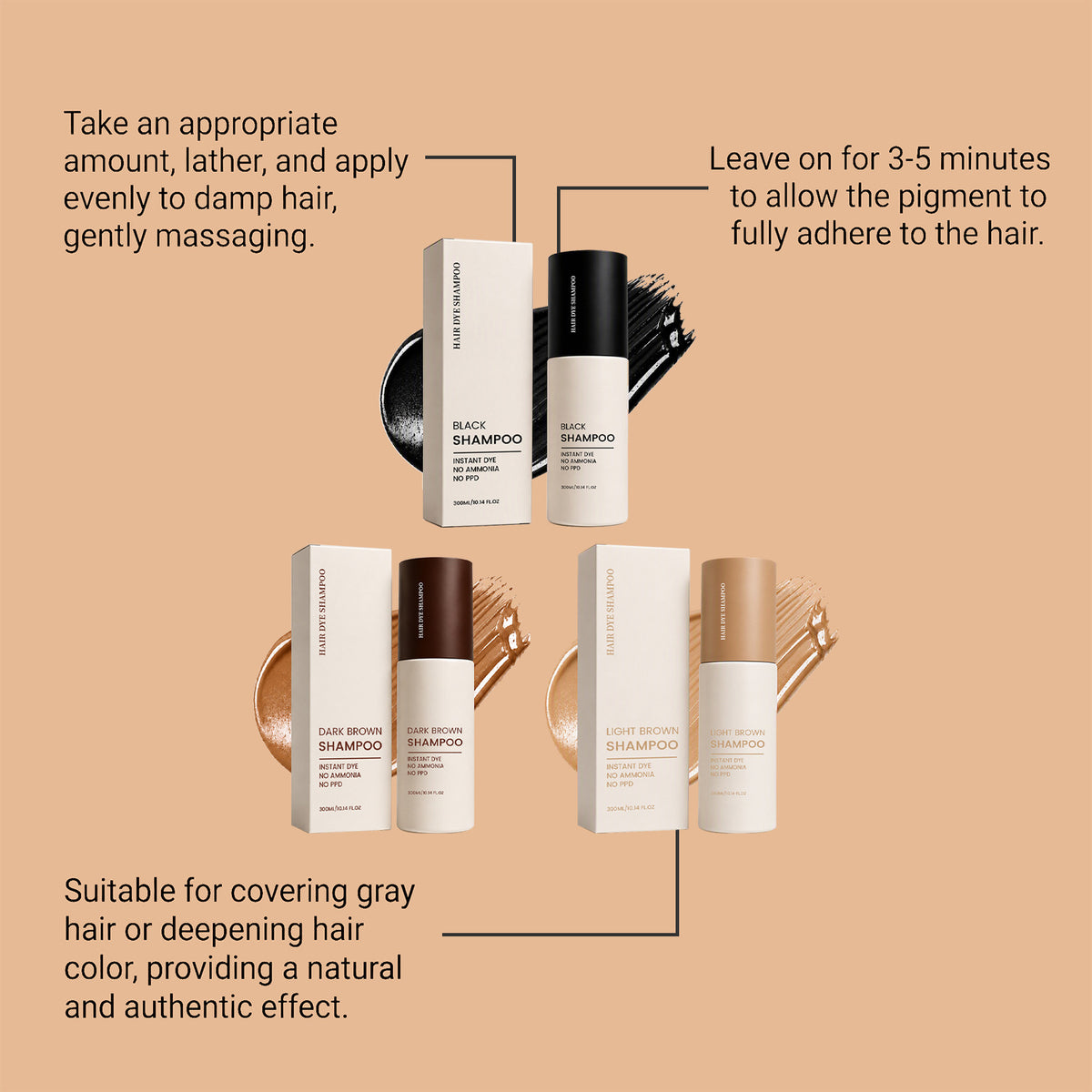Hair Color Care Shampoo - 300ml Plant Extract Formula