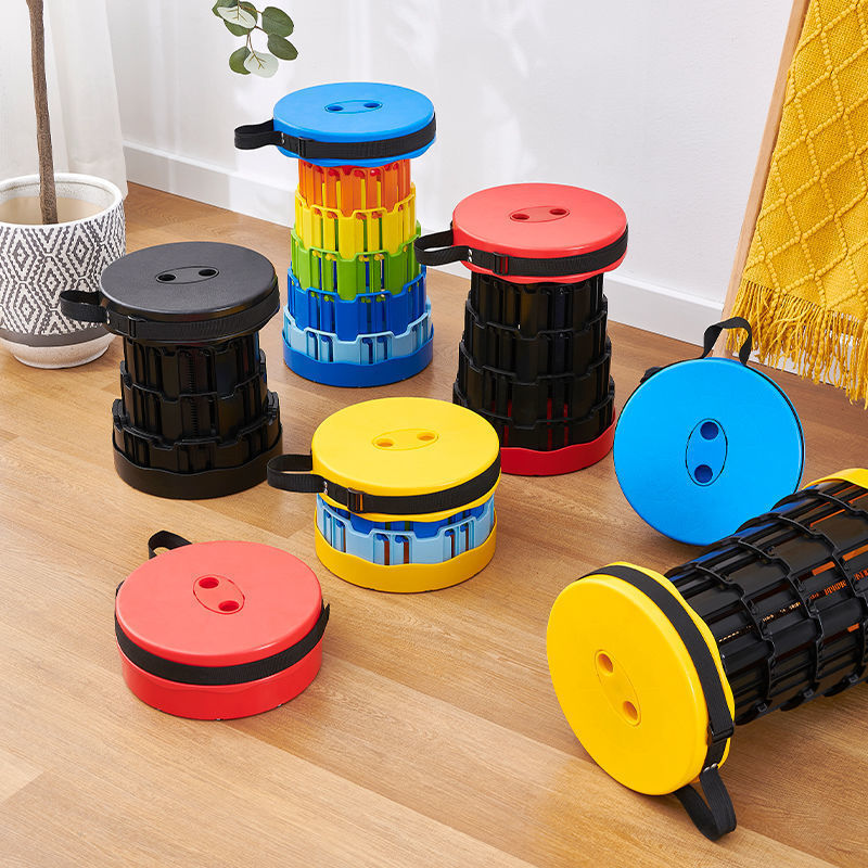 Portable Folding Rainbow Stool - Retractable Travel Seat for Home & Garden