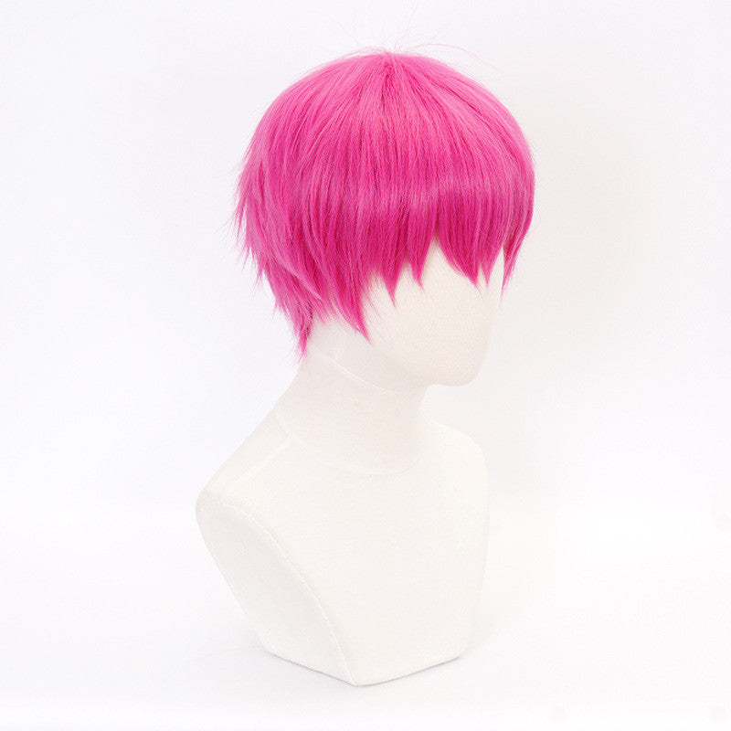 Rose Red Synthetic Short Hair Wig Set for Fashion & Styling