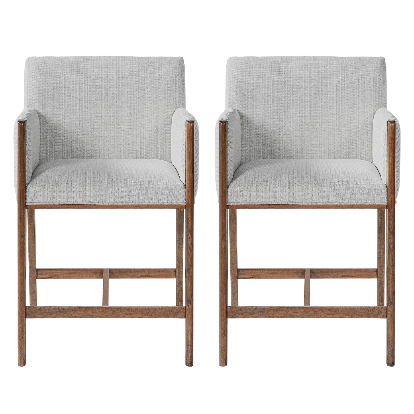 24 Seat Height Upholstered Counter Stools With Arms For Kitchen