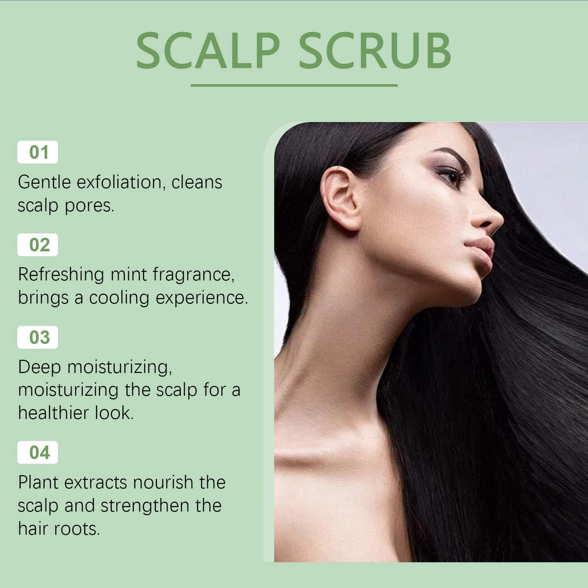 Rosemary Scalp Facial Scrub Soothing Moisturizing Cool