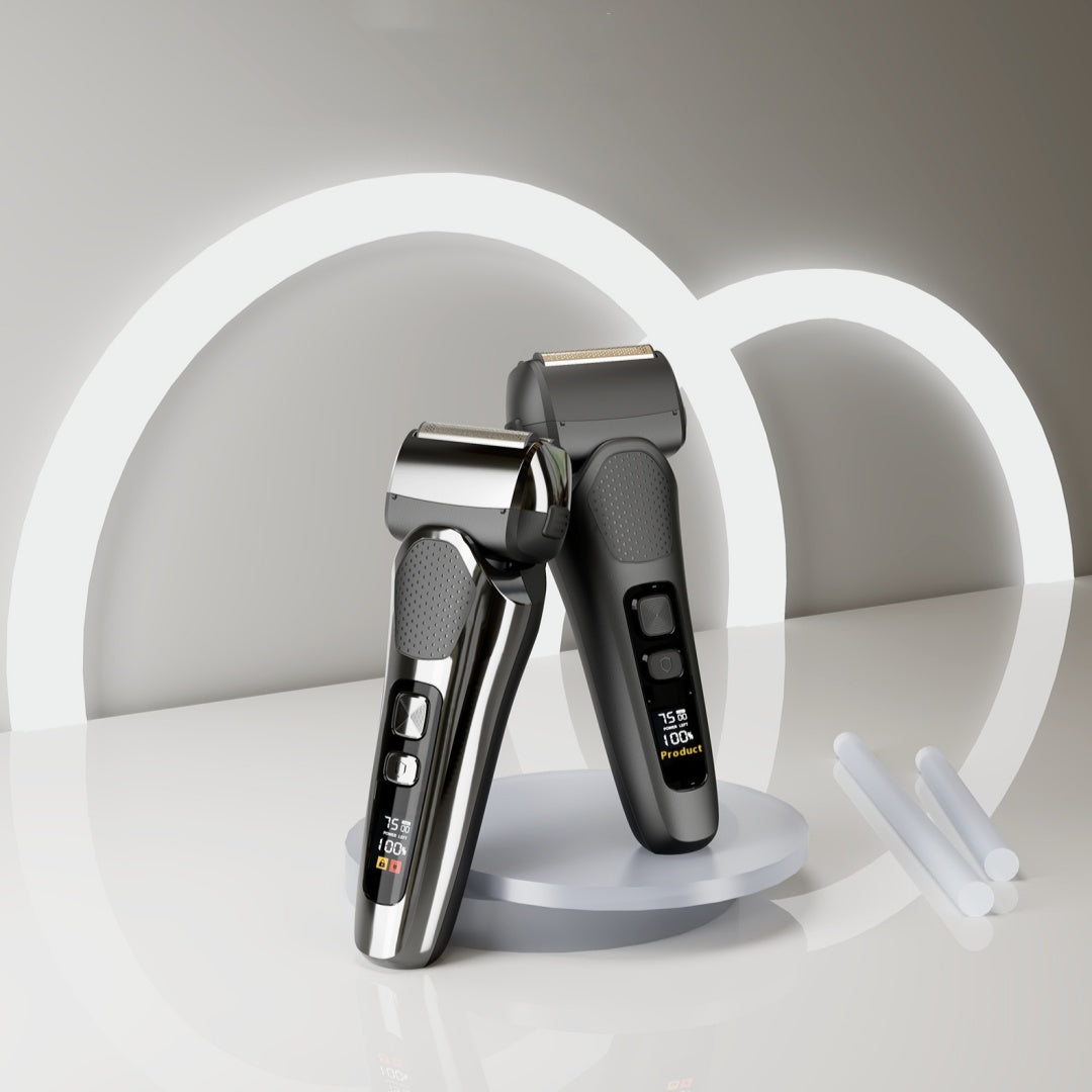 Rechargeable Electric Reciprocating Shaver with Digital Display