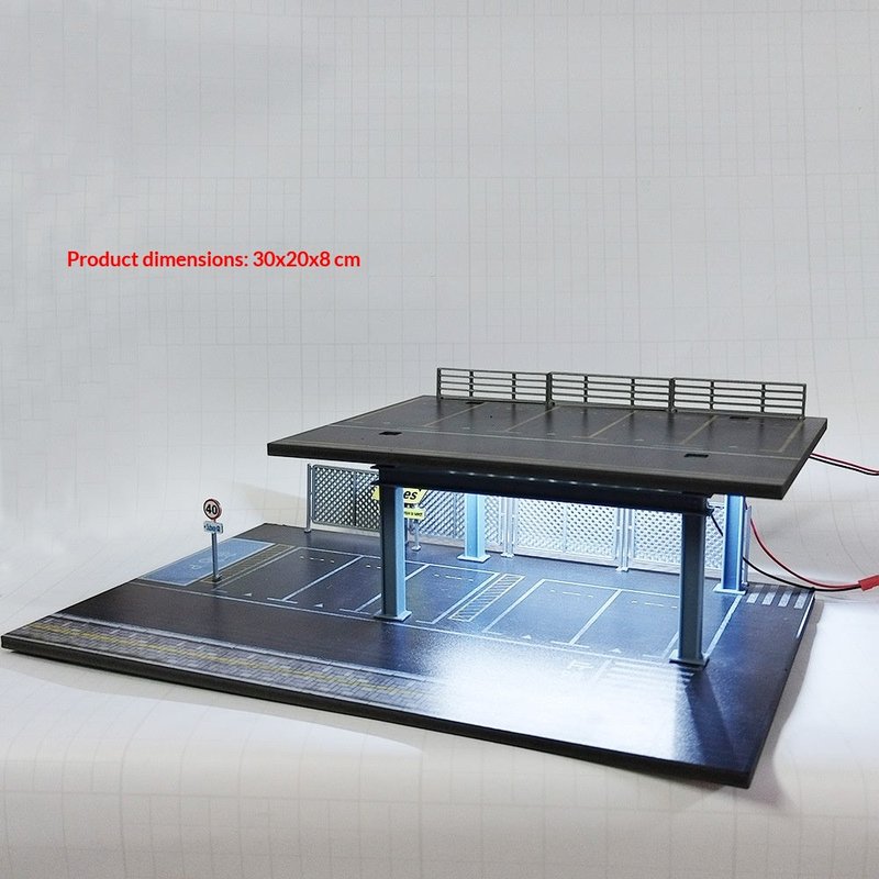 Illuminated Steel Frame Scene Model with Multiple Variants for Home Decor