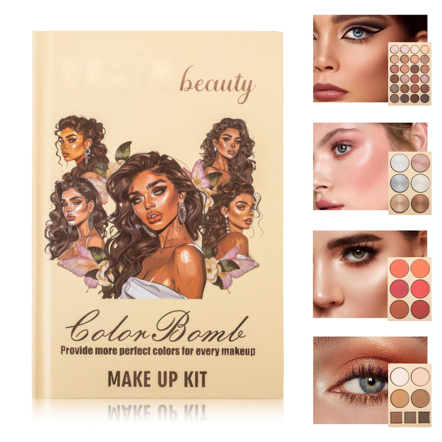 63-Color All-in-One Makeup Palette - Eyeshadow, Blush, Highlighter & Contour