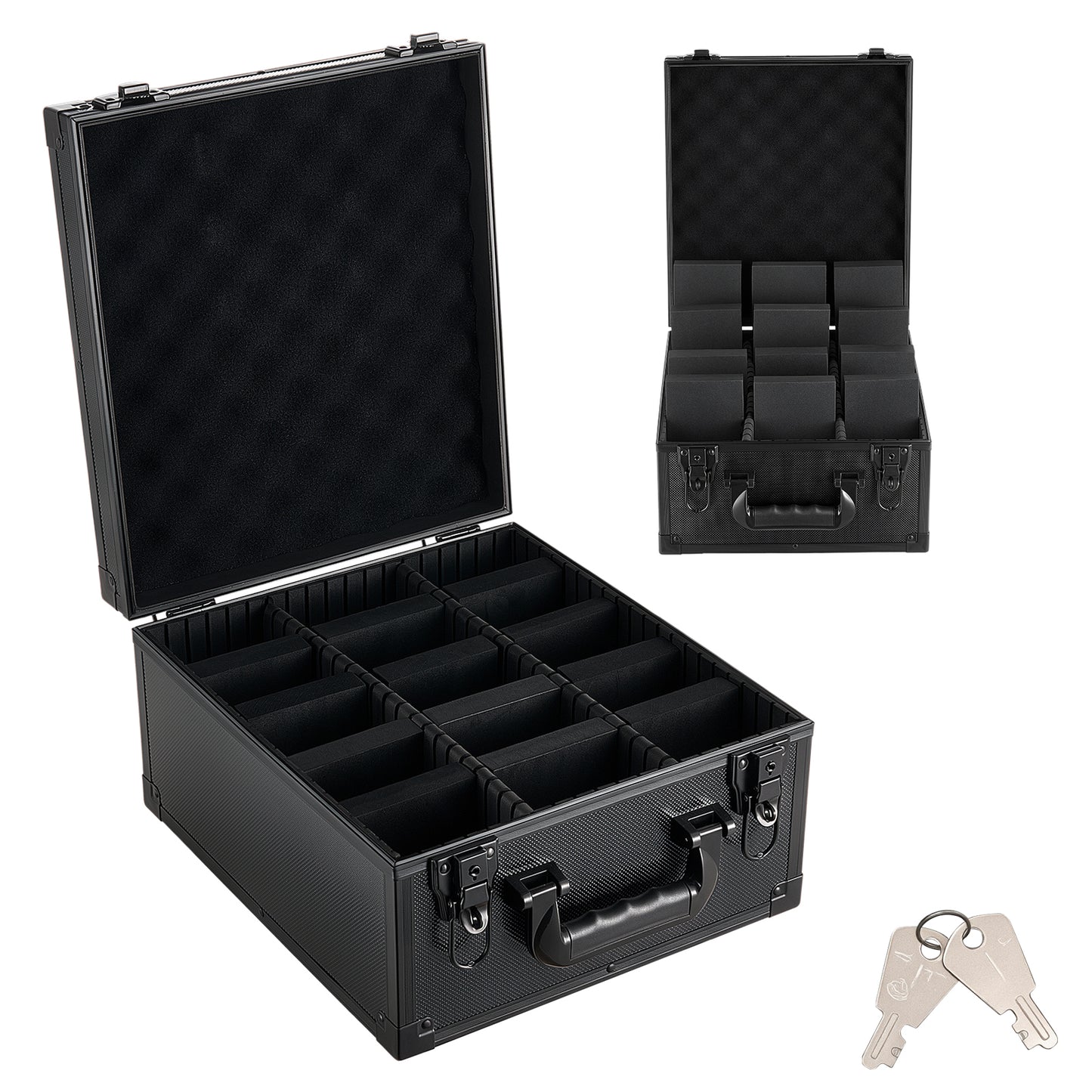 Card Collector Storage Box for Trading Cards with Lock & Dividers - Holds 100+ Slabs & Loose Cards