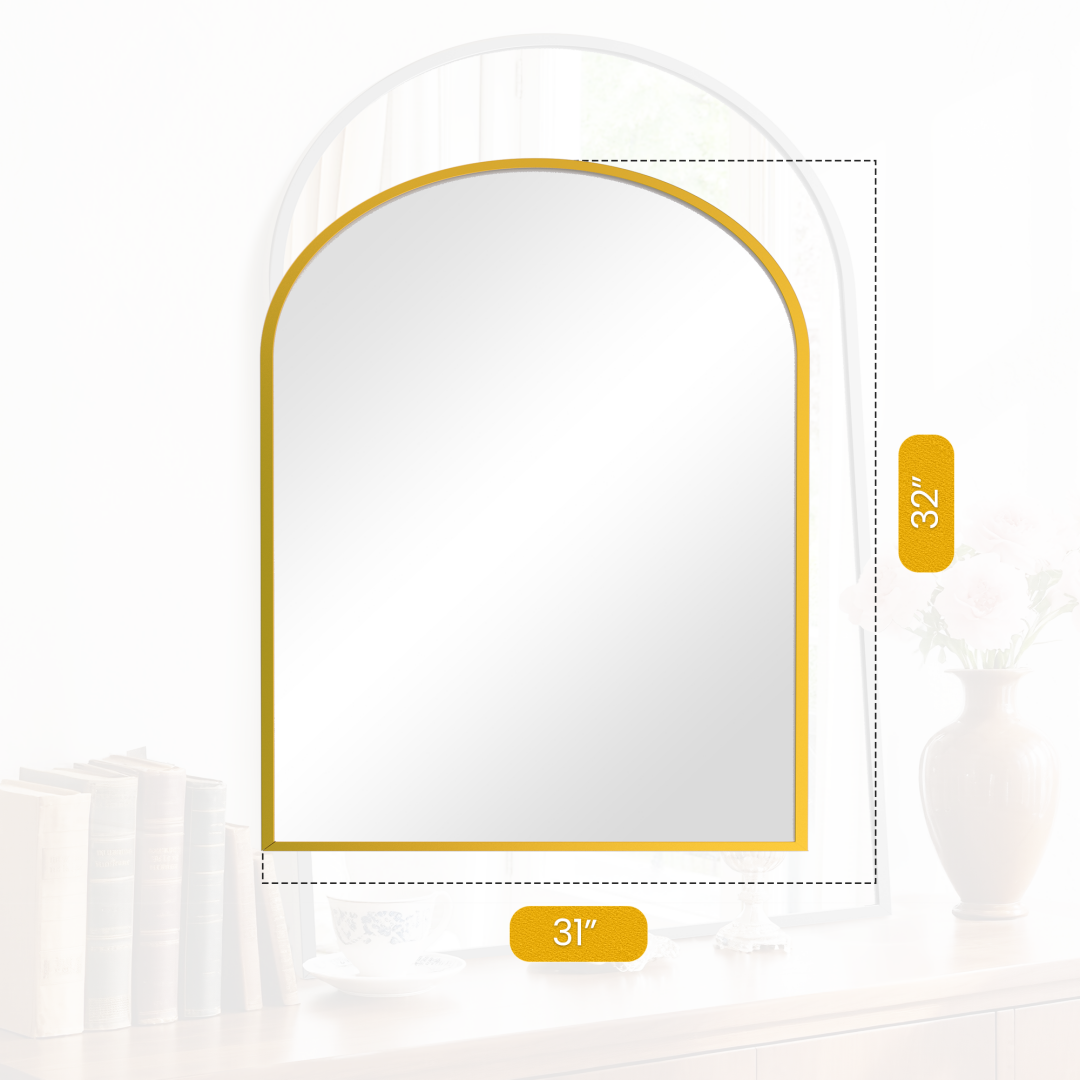 Bathroom Wall Mirror, Metal Frame Vanity Mirror For Bedroom,
