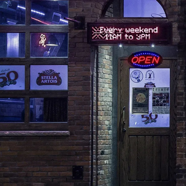 LED Open Sign Neon Light with Motion & Static Modes for Business