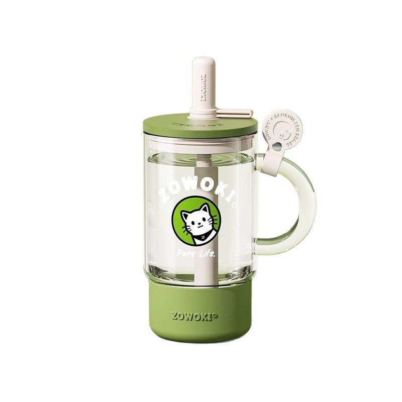 Large-Capacity Heat-Resistant Glass Cup for Office & Home Use