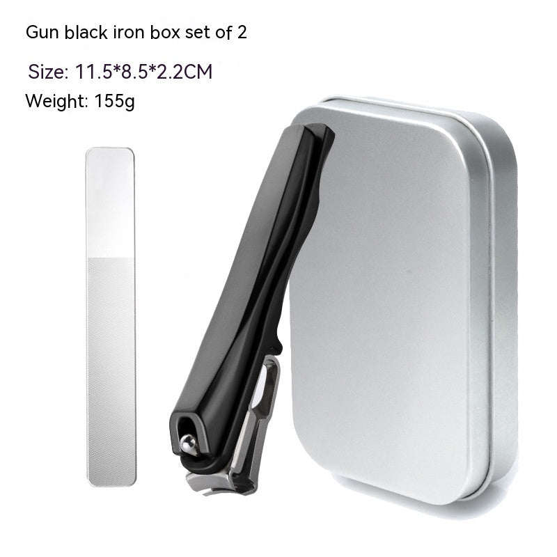 Large Opening Stainless Steel Nail Clippers - Household Portable 360° Rotating