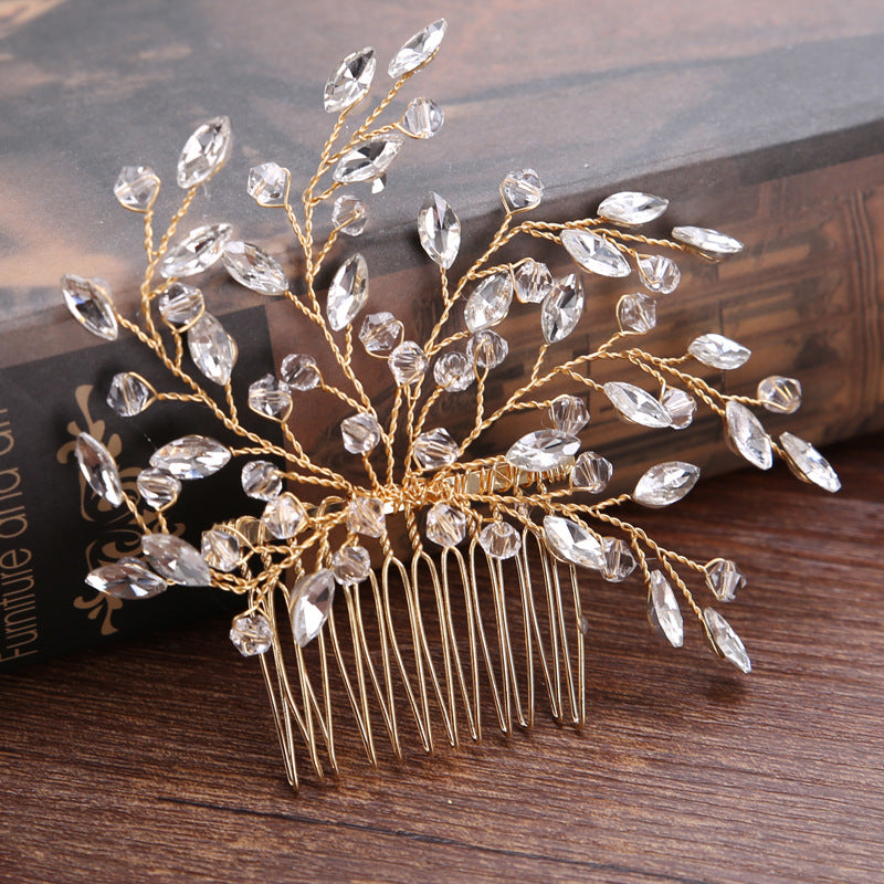 Handmade Glass Crystal Hair Comb