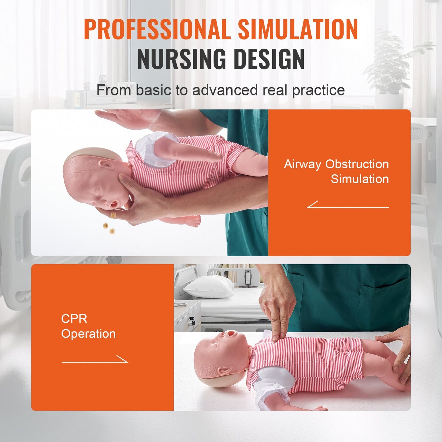 Infant Airway Obstruction Training Manikin - CPR Simulation Model