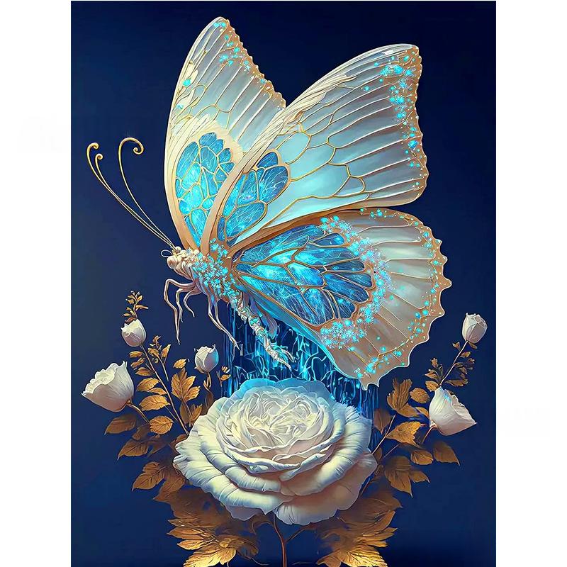 DIY Diamond Painting Kit Rose Canvas 30x40cm Framed or Frameless Home Decor