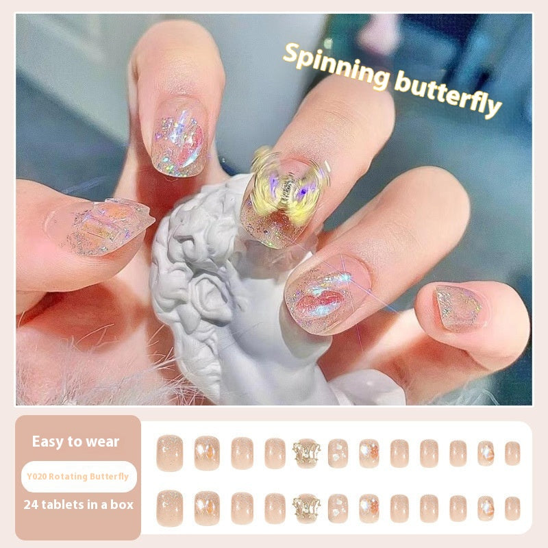Women's Nail Art Kit with Detachable Color Variants - Spicy White Armor Design