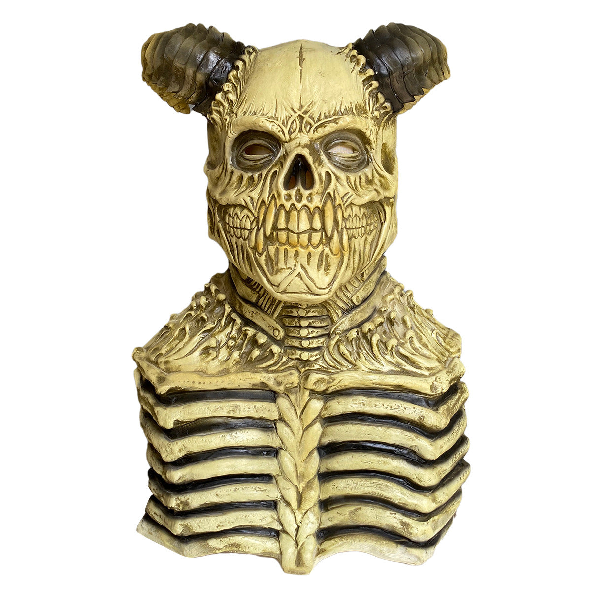 Horror Skull Horn Devil Latex Mask for Halloween Party - Dark Dark