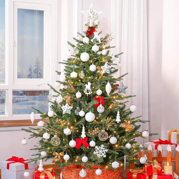 100pcs Shatterproof Christmas Tree Ornaments - Decorative Baubles