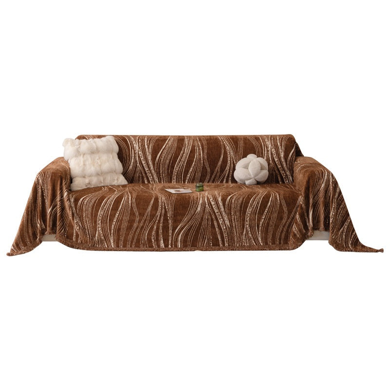 Thickened Non-Slip Cat-Proof Sofa Cover - Full Coverage, Modern Chenille Design