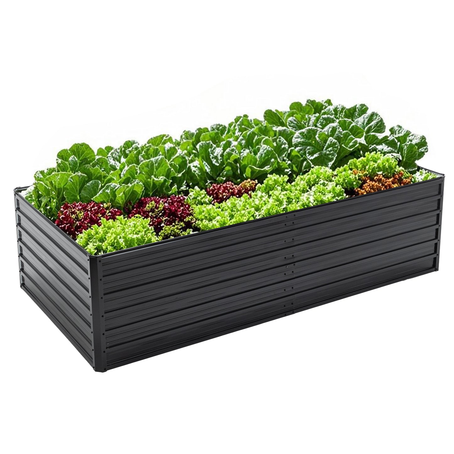Galvanized Raised Garden Bed Kit for Vegetables Herbs and Fruits - Outdoor Planter