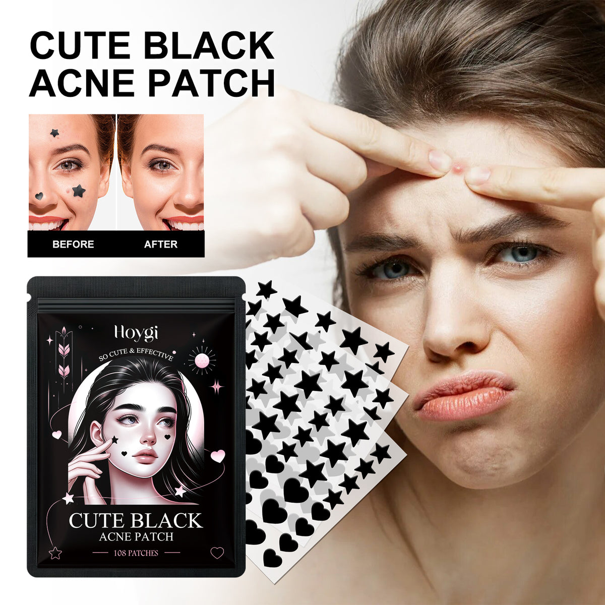 Cute Black Acne Patch