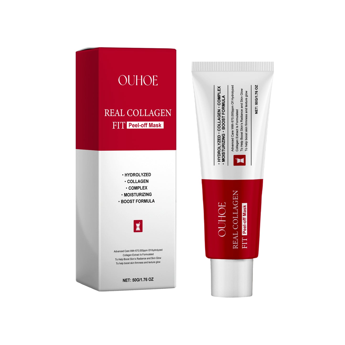 Collagen Peel-Off Facial Mask for Deep Cleansing, Firming and Moisturizing