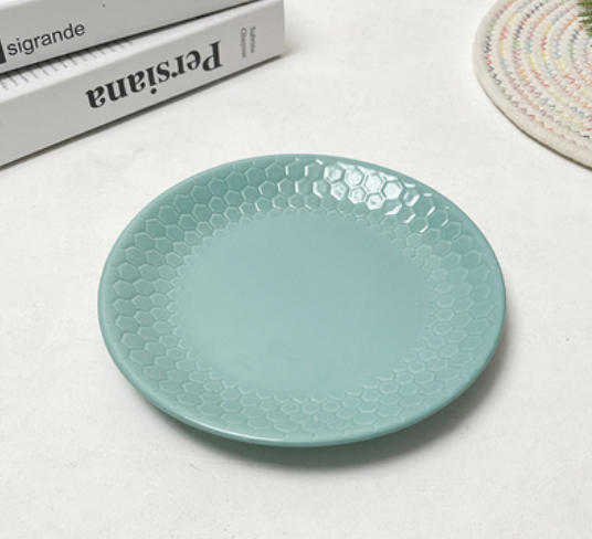 8-Inch Ceramic Plate Set for Kitchen Storage - Multiple Styles
