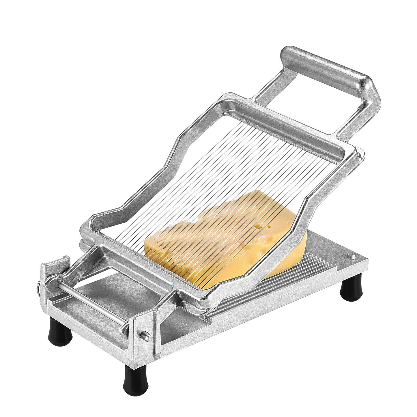 Ultra-Thin Cheese Slicer with Wire - Durable Kitchen Cutter, Silver
