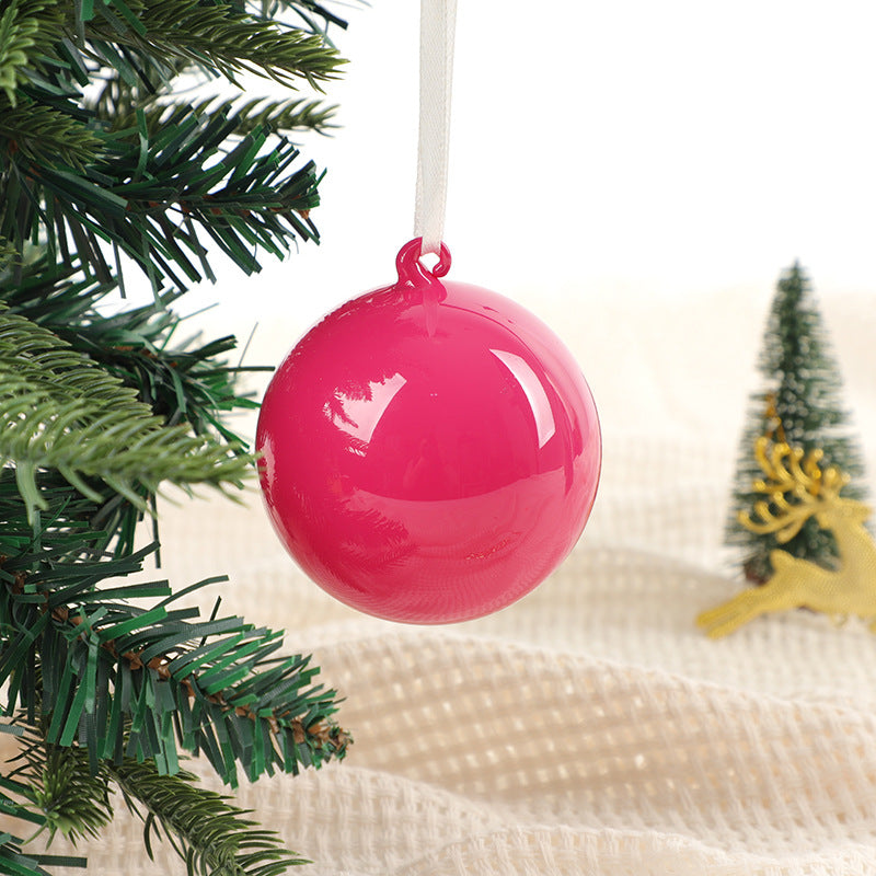 Christmas Glass Ornament Festive Holiday Ball Set - Handblown Decor