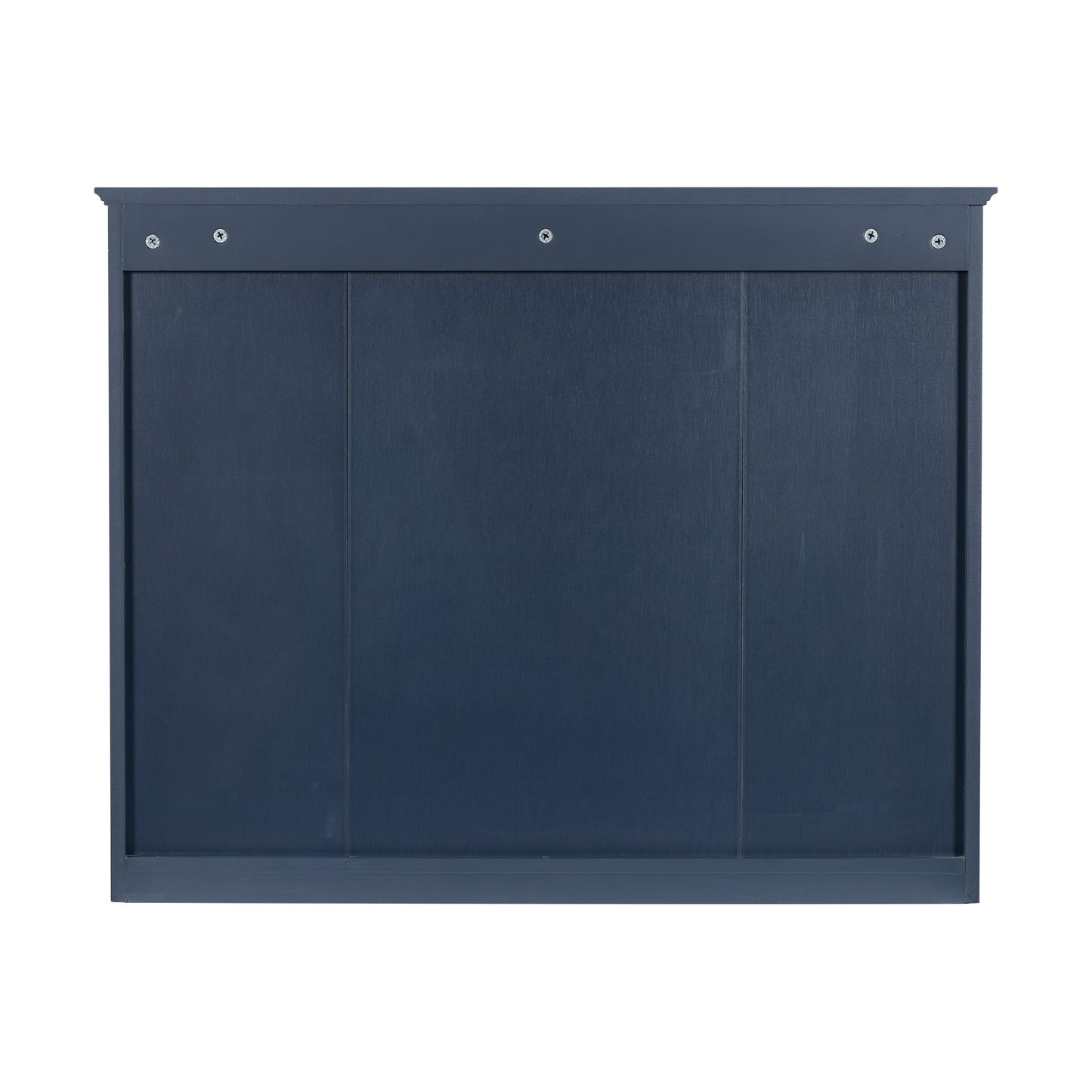 35'' x 28'' Wall Mounted Bathroom Storage Cabinet with Mirror - Blue