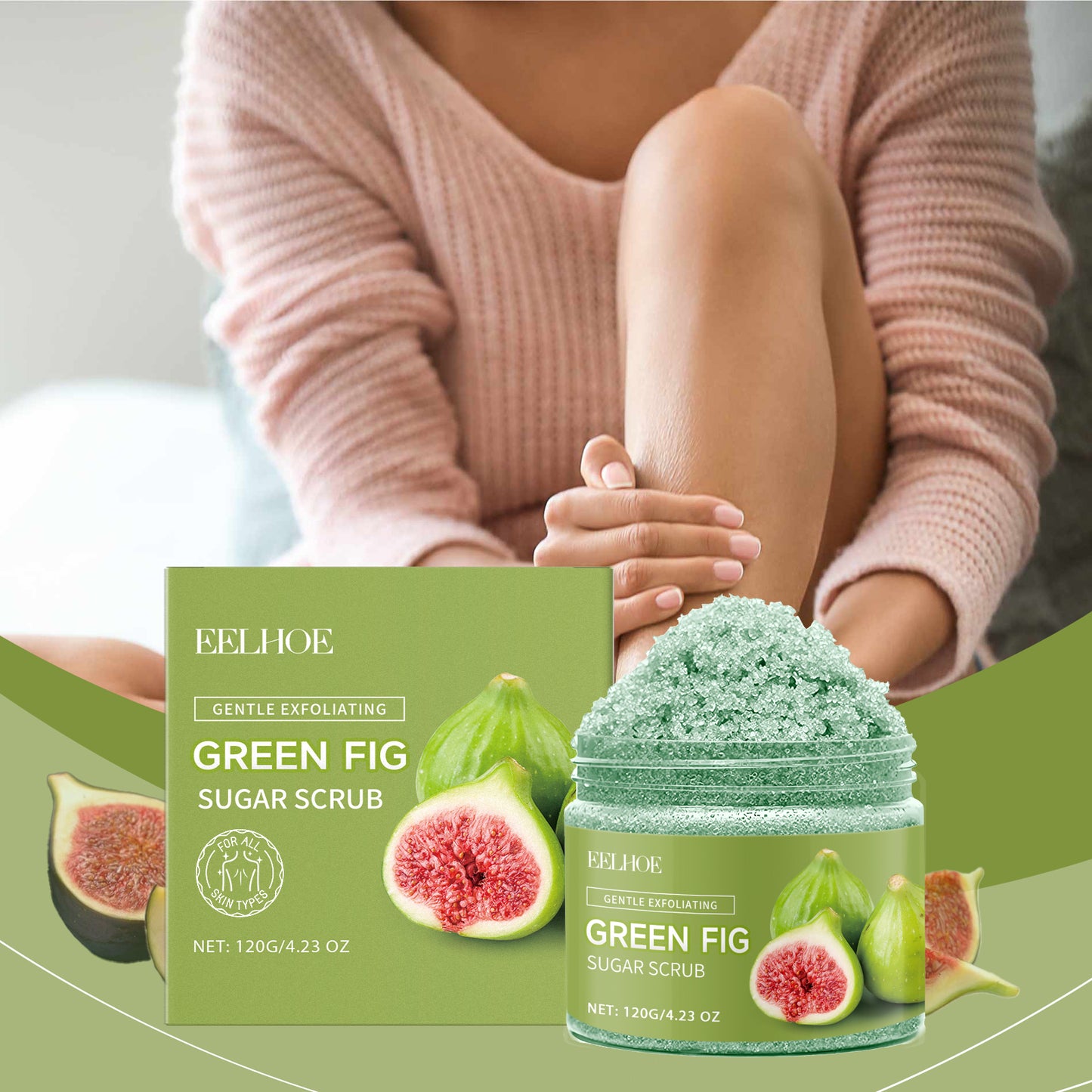Fig Sugar Body Scrub for Exfoliation and Skin Smoothing - 120g
