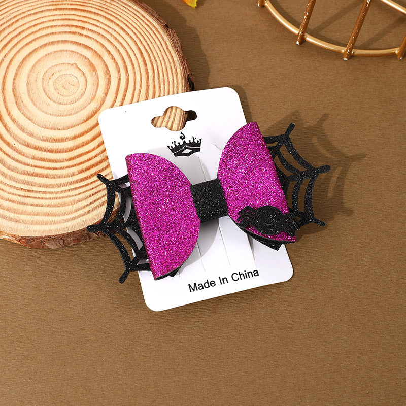 Halloween Hair Barrettes - Spooky Ghost, Pumpkin & Spider Hair Clips