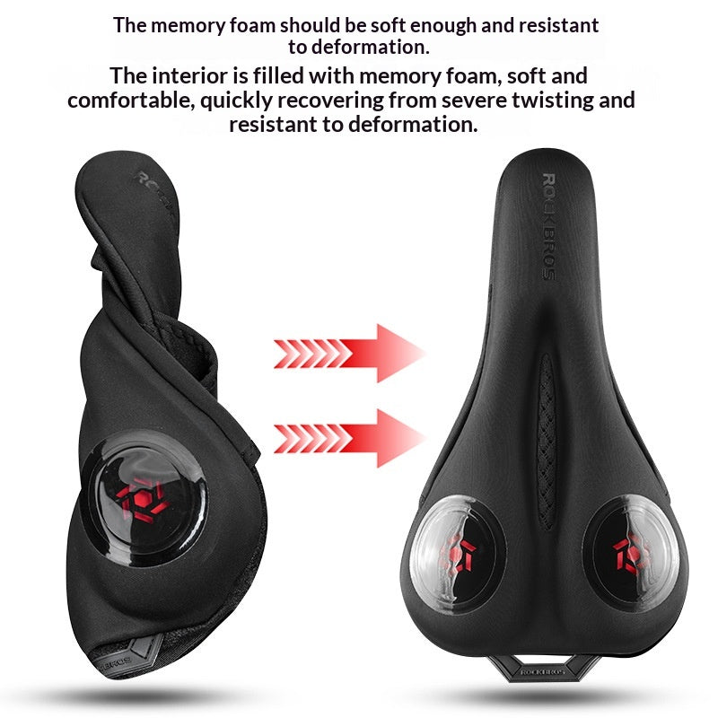 Memory Foam Bicycle Seat Cover with Silicone Padding - Comfortable Fit