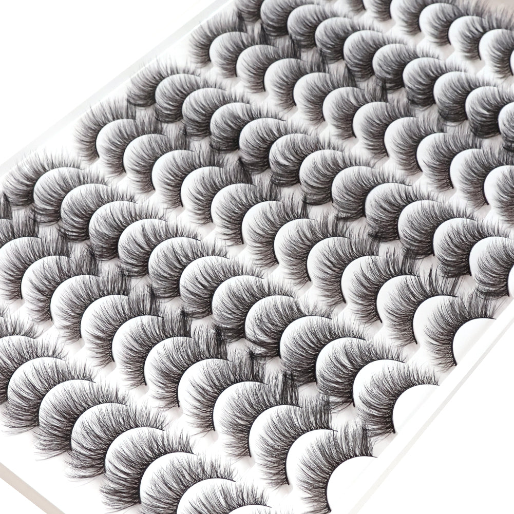 3D Multi-Layered False Eyelashes - Soft & Realistic Black Lashes