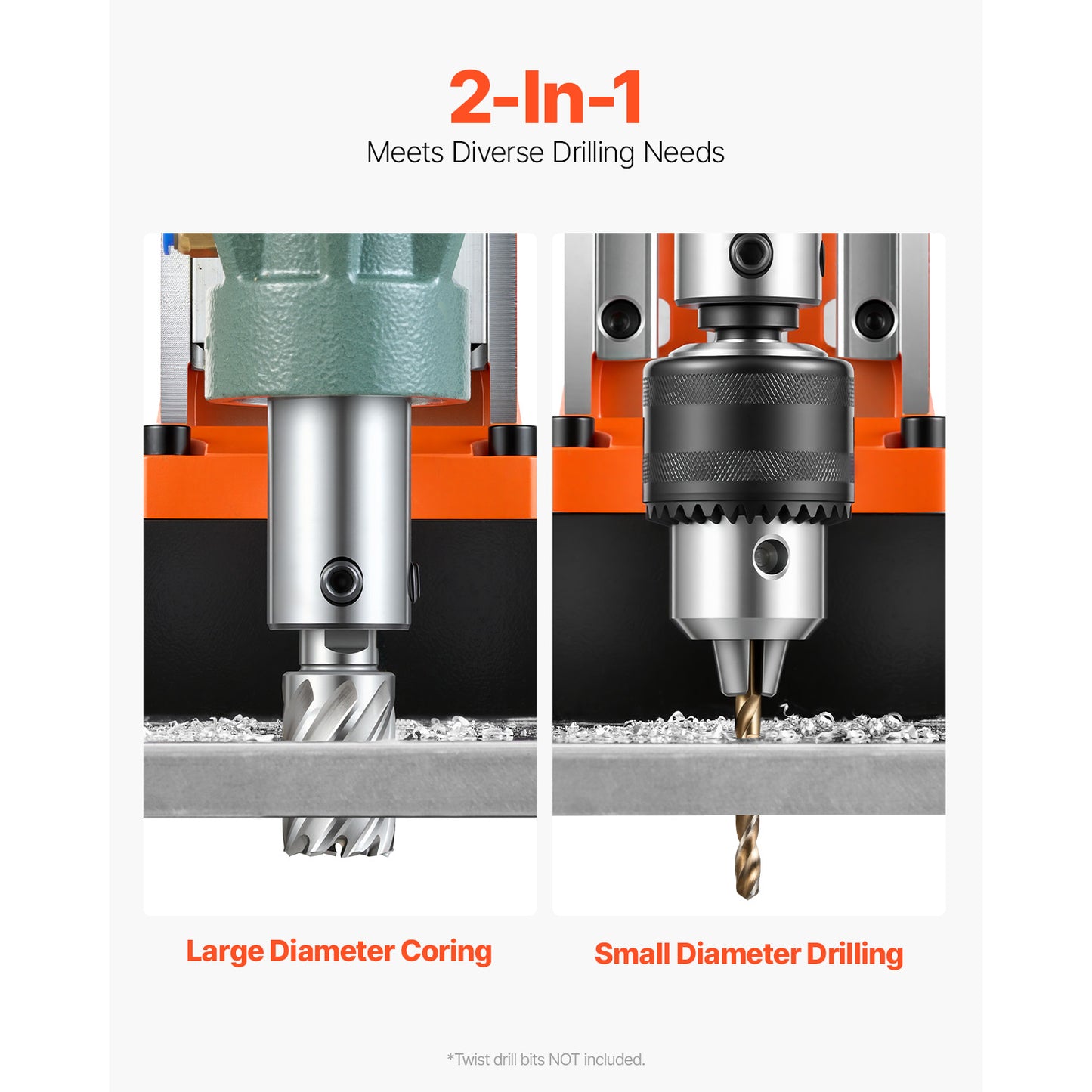 Magnetic Drill Press 1550W Variable Speed Metal Cutting Machine