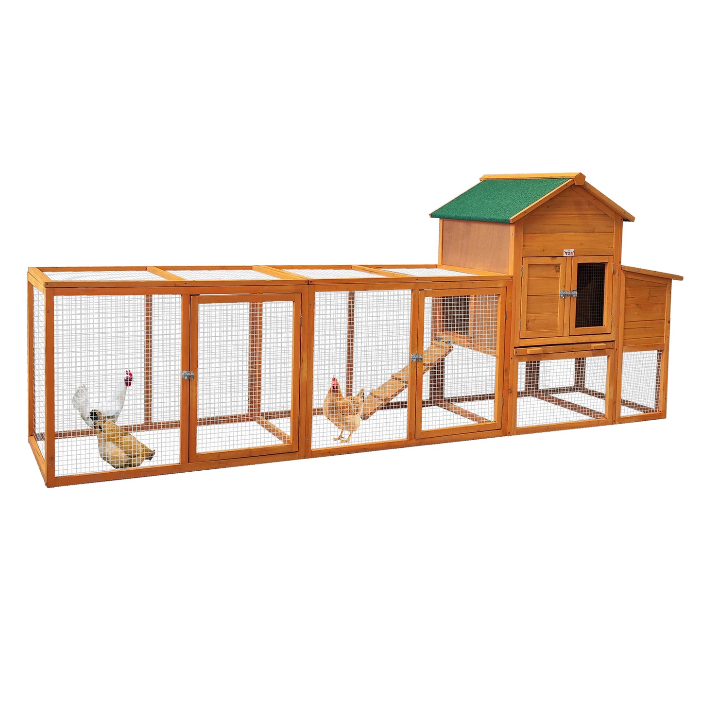 Wooden Chicken Coop - Orange - Single Box Design