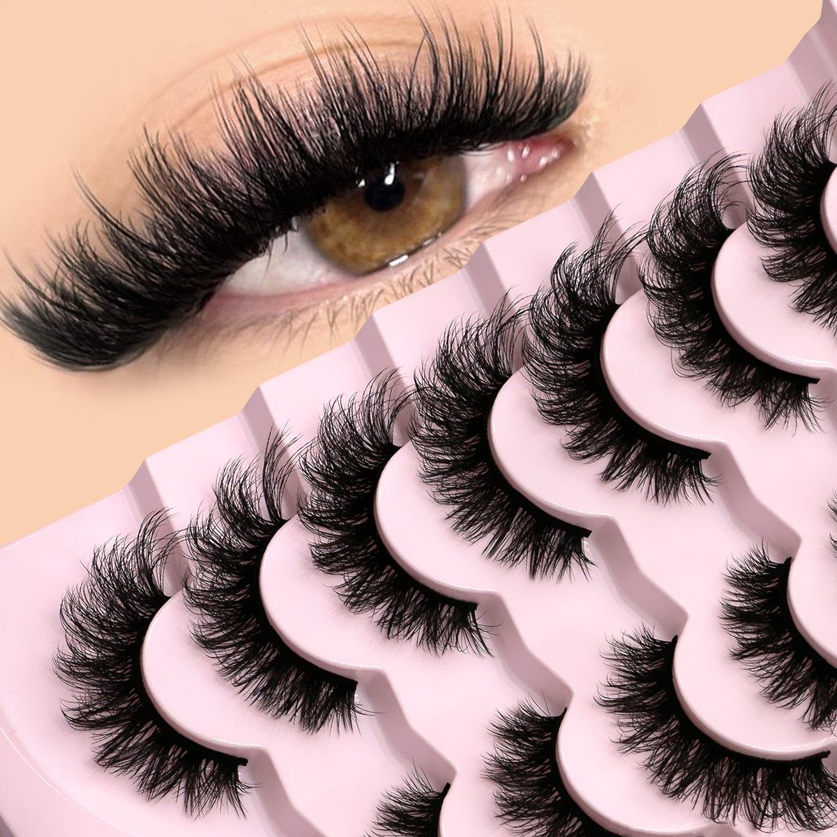 Natural False Eyelashes Without Eyeliner - Dense, Long Style, Multiple Variants