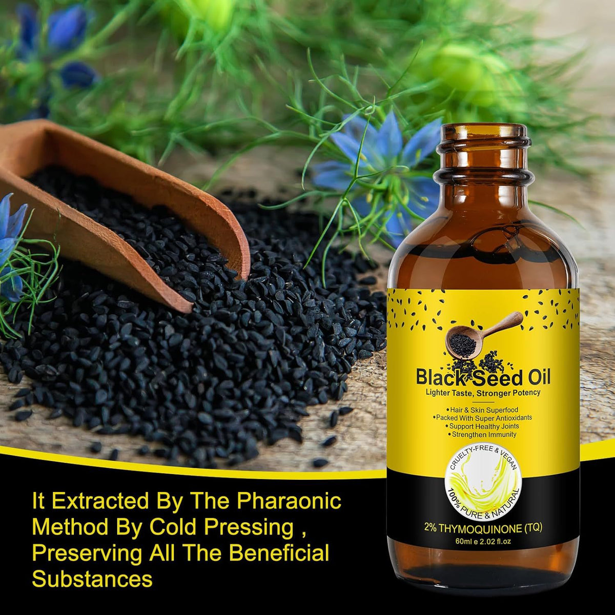 Black Seed Oil Drops - 60ml Vitamin Supplement