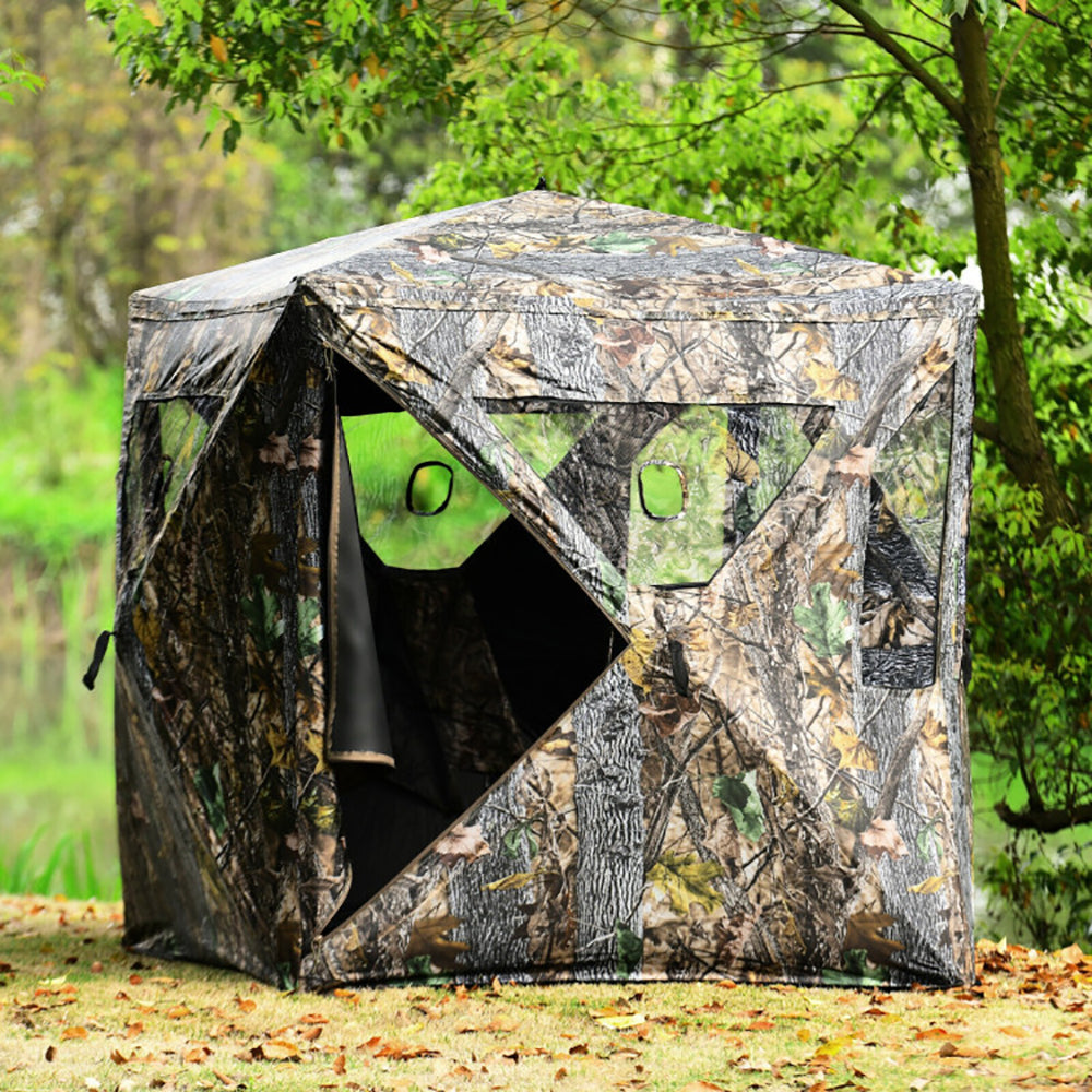 3-Person Portable Pop-Up Camouflage Hunting Blind with Tie-Downs