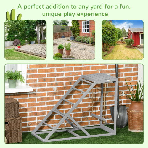 Wooden Chicken Swing Set with Perches and Ladder for Coop Enrichment