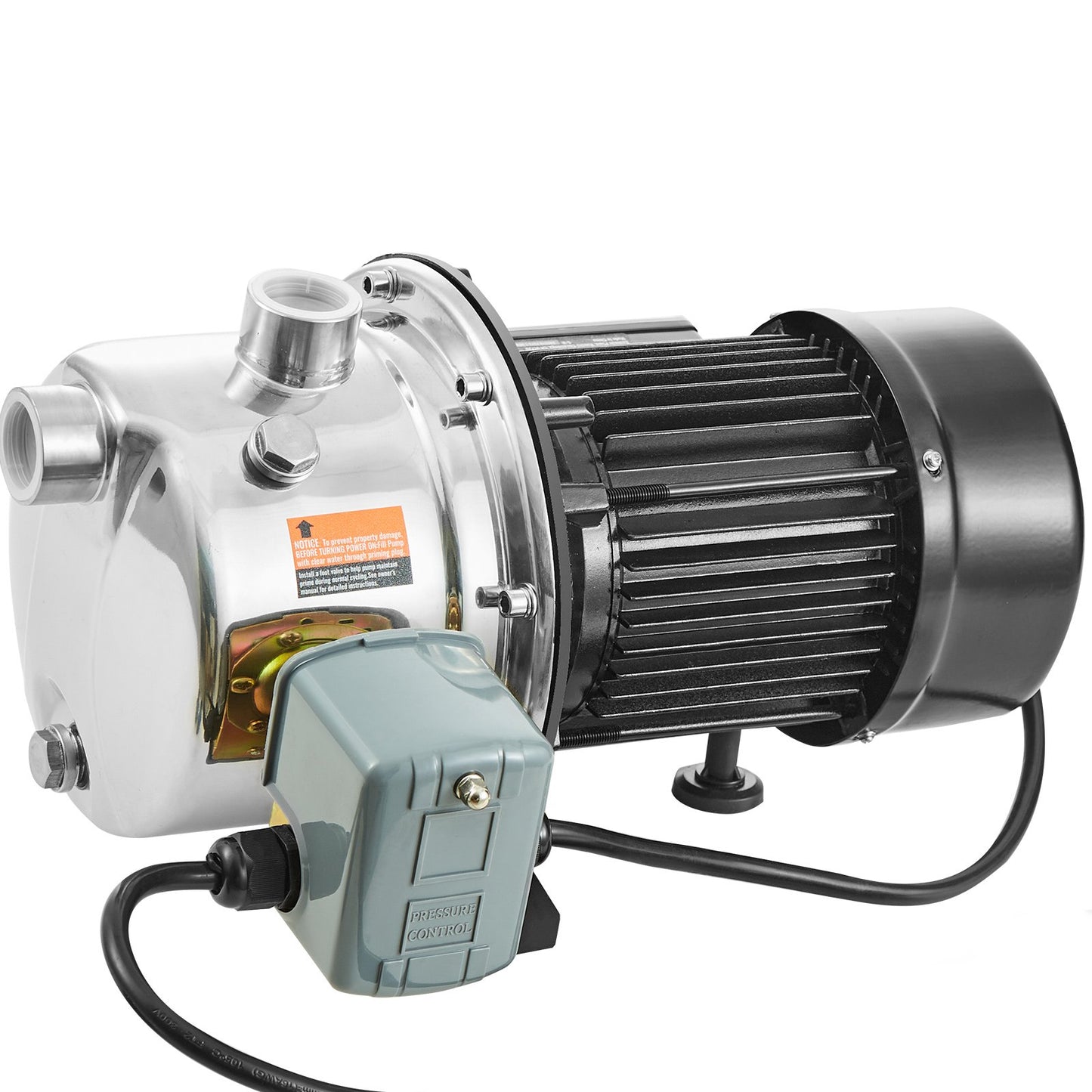 3/4HP Stainless Steel Shallow Well Jet Pump 115V 18.5 GPM 131 FT Head Irrigation Water Pump