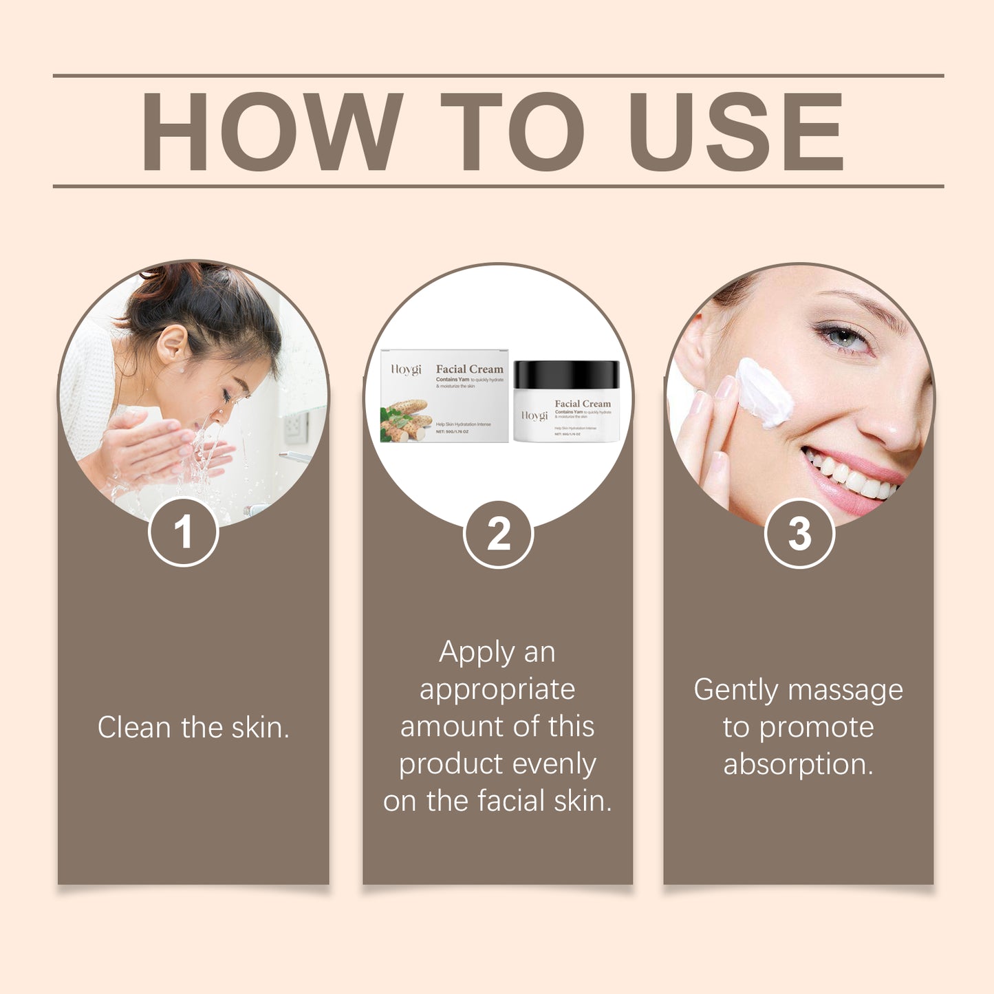 Wild Yam Root Facial Moisturizer with Snail Secretion - Hydrating Face Cream