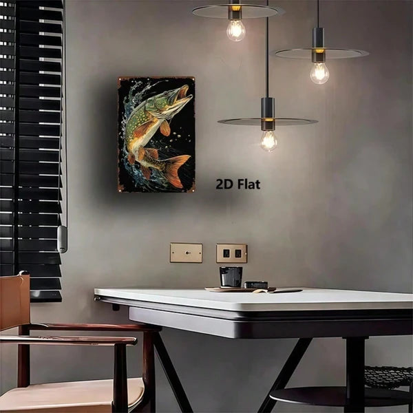 Metal Tin Wall Decoration - 20 cm x 20 cm Art Sign