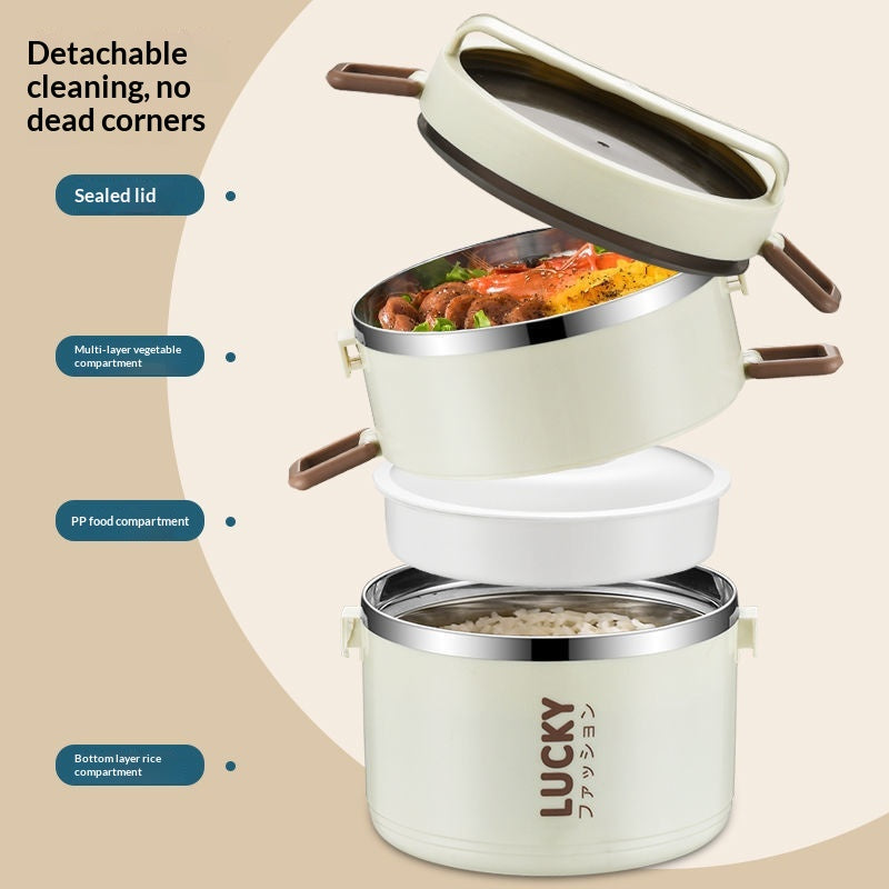 Stainless Steel Lunch Box Multi-Layer Food Container with Tools
