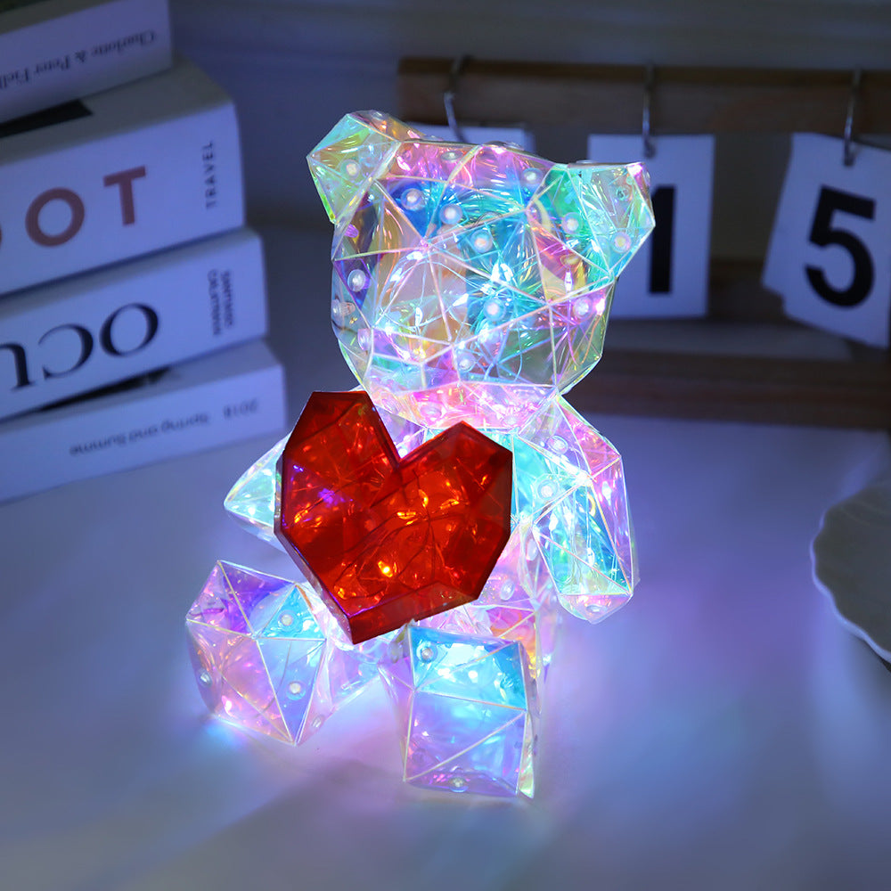 Colorful Bear Night Light - Birthday & Valentine's Day Gift for Kids