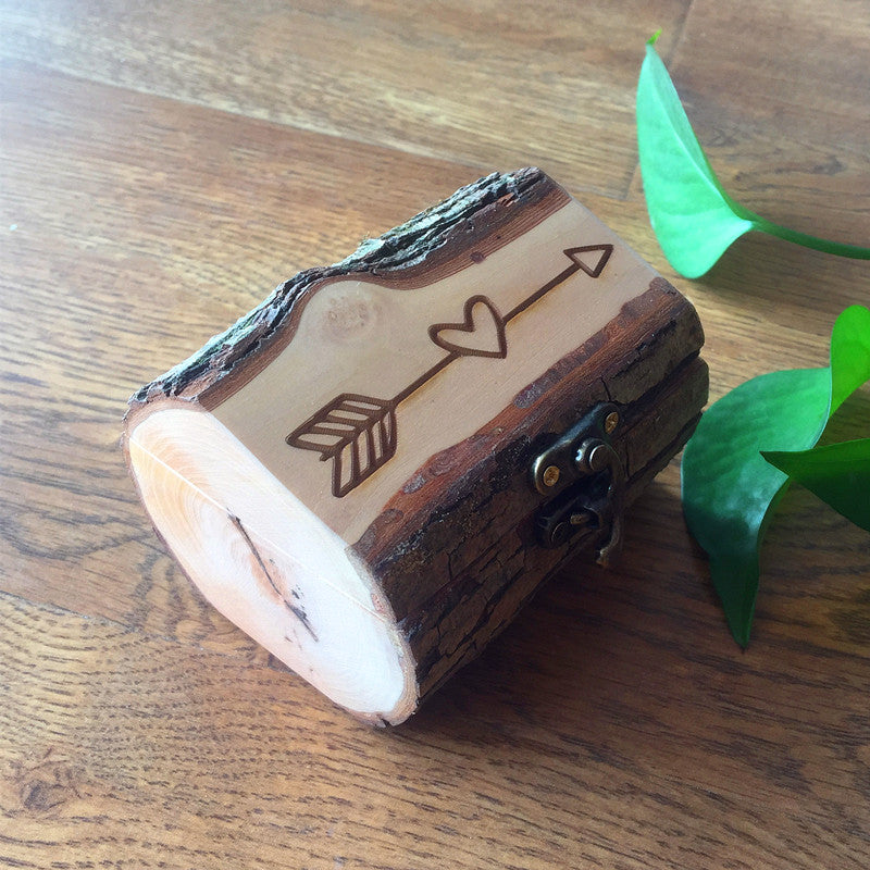 Creative Custom Lettering Ring Storage Box - Wooden Jewelry Organizer for Home