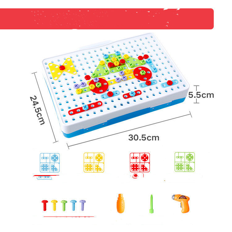 3D Plastic Electric Nut Toy Disassembly and Assembly Kit - Kids Educational Tool