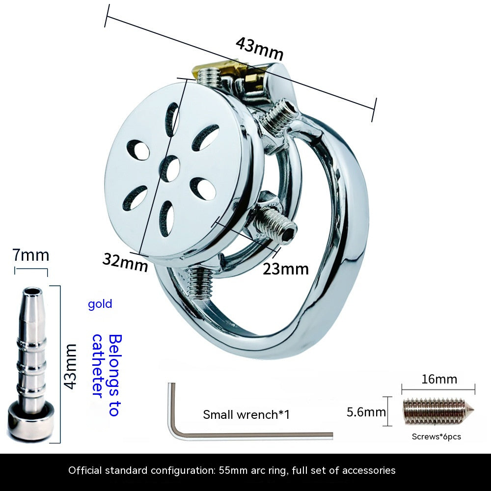 Stainless Steel Chastity Lock with Anti-Escape Features - Multiple Sizes