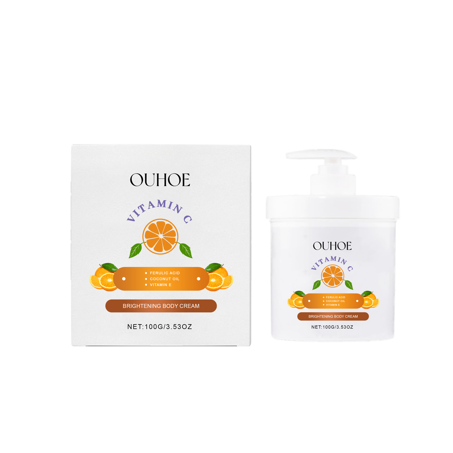 Vitamin C Body Moisturizer with Vitamin E & Coconut Oil - Hydrating Cream