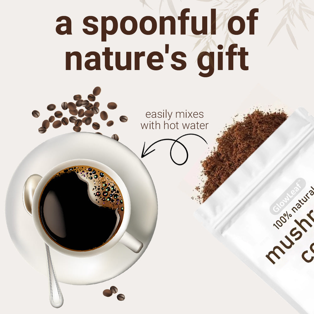 10-in-1 Mushroom Coffee Blend, Arabica Instant Powder with Functional Mushrooms